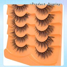8 Pairs False Eyelashes, Lightweight, Natural Style, 5-15mm, Curly, Fluffy, Cat Eye, Eyelash Extension, Suitable For Multiple Occasions - Black - View 9
