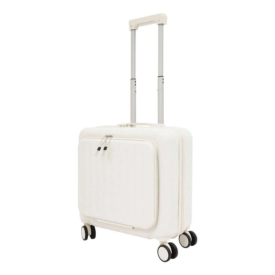 YUNRUX 18-Zoll-Koffer, Koffer mit Frontfach, Reisegepäckkoffer - Weiss - Übersicht 1