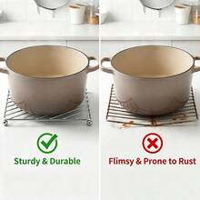 (Set) Stainless Steel Heat-Resistant Mat + Hook, Suitable For Hot Pot/Plates, Ideal For Modern Kitchens And Holidays (Back To School, Halloween, Etc.). Elegant Dining, Essential For Guests, Perfect Gift. Kitchen Necessity - View 8