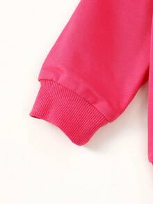 Unisex Baby Christmas Santa Towel Embroidery Red & White Striped Long Sleeve Set, Cute & Fun, Best Christmas Gift For Baby - Hot Pink - View 6