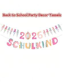 25pcs/1set First Day Of School Decorations, Home Classroom Office Party Supplies, Back To School Theme Bunting, Back To School Party Decor, Suitable For Classroom Party, Decorations And Student Back To School Gifts. Classroom Decor Teacher's Day Decoration Banner, Student Welcome Classroom Party Decoration, Campus Celebration Event Decoration - Back-to-school Decorative Curtains - View 6