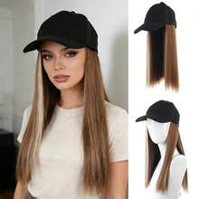 Adjustable Comfortable Growing Straight Baseball Cap Style Wig, Suitable For Women's Daily Use, Sports Style - 彩色 - 查看 9