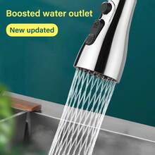 3-In-1 Kitchen Faucet Extender, Universal, 360 Degree Rotating, Detachable, Multifunctional, With Powerful Rinse And Pressure Boost Function, Kitchen Accessory Set - Black - View 5