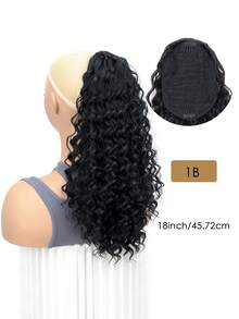 Ekstensi Ekor Kuda Keriting Gelombang Dalam dengan Tali Serut & Jepit Cakar, Tersedia Dua Gaya: Rambut Sintetis Tebal, Bervolume, Tahan Panas, Sentuhan Alami dan Realistis, Rambut Ekor Kuda Palsu untuk Wanita Semua Etnis, Cocok untuk Pesta Sehari-hari, Halloween, Natal, dan Cosplay. - MultiWarna - View 15