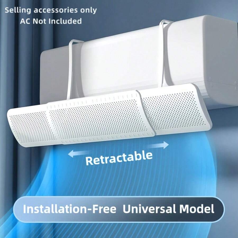 All-Season Universal No-Installation Air Conditioner Vent Deflector, Avoid Direct Airflow, Adjustable And Telescopic, Suitable For Cold And Hot Air - Multicolor - View 1
