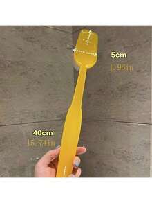 Extra Large Creative Toothbrush Shaped Bath Brush, Soft Bristles Gentle Exfoliation, Fun Giant Toothbrush Decor. Lightweight Material Handle With Non-Slip Design, Can Be Hung For Storage. Prank Prop, Housewarming Gift, Party Photo Prop. Cute And Eye-Catching Gift,Halloween - Multicolor - View 8