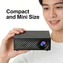 迷你便攜式 LCD 投影機，內建喇叭 + 配套遙控器；兼容 iOS / Android / Windows，USB 即插即用，適合居家電影觀賞與大螢幕遊戲，輕鬆打造私人家庭劇院 - 黑色 - 查看 4