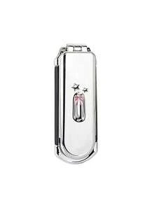 1pc Foldable Air Cushion Massage Comb, Electroplated Silver Color, Personalized Letter A-Z, Pink Bow, Star Pattern, Compact Portable Pocket Comb, Bag Comb, Women's Hair Styling Comb, Suitable As Gift - Silver - View 14