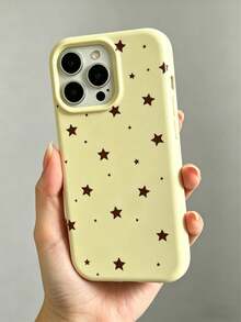 Vintage Black Brown Pentagram Pattern Phone Case, Matte Anti-Drop, Compatible With IPhone 17 Pro Max/17/16 Pro Max/15/14/12 Pro/13 Pro Max/11/Pro Max, Full Coverage Protective Soft Shell For Men And Women - Yellow - View 3