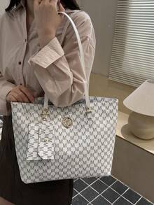 Tote Bag Female Large Capacity College Student Class Commuter Bag Shoulder Woman Bag Handbag Bag - White - View 10