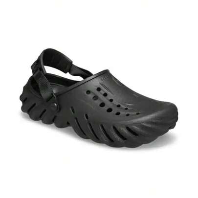 Crocs Tamancos Vazados Echo Clog EVA Respiráveis Perfurados Unissex 207937-001