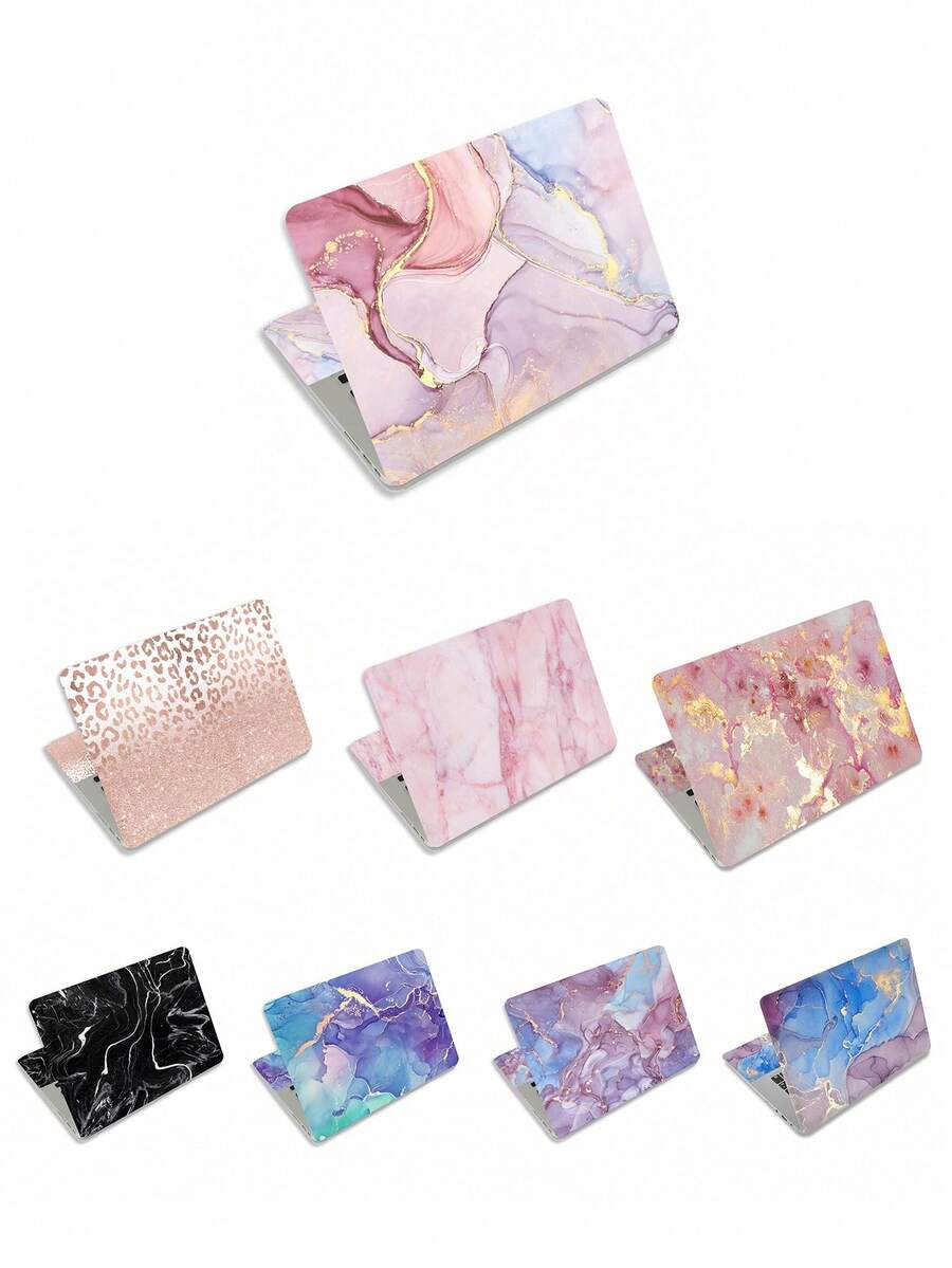 Solid Color Laptop Sticker 15.4 Inch 15.6 Inch Laptop Vinyl Sticker Protective Cover Art Protection Laptop (Includes 2 Wristband Stickers), Please Check Data Sheet, Size Data Prevails! Manual Trimming To Laptop Size Required! - View 1