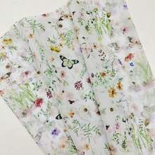10入彩色蝴蝶與野花圖案紙巾，50*35cm禮品包裝紙，適用於婚禮、派對、新娘婚前派對、嬰兒洗禮、性別揭曉派對、生日禮物包裝、花束包裝、禮品袋填充物、節日派對禮物裝飾 - 蝴蝶花 - 查看 12