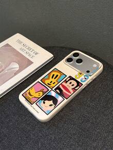 Officially Licensed Paul Frank Liquid Silicone Phone Case, Full Coverage Anti-Drop Protection For Camera, Cartoon Monkey Rabbit Giraffe Letter Pattern, New Style Compatible With IPhone 11/12/13/14/15/16/17 Pro Max Phone Protective Cover, Holiday Gift, Daily Commute, Daily Anti-Drop Design - Multicolor - View 2