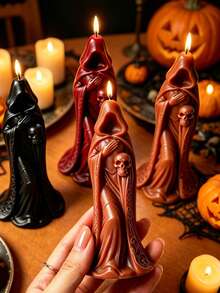 1pc Handmade Witch Aromatherapy Candle, Dark Gothic Style Decorative Candle, Novelty Craft Ornament For Indoor Home Styling, Halloween Scene Layout, Birthday & Festival Gift Candles - A - View 2