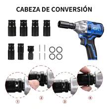 Llave De Impacto Inalambrico Electrica Pistola Taladro Kit Azul - Azul - Ver 5