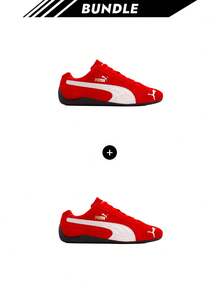 Puma [Bundle] Suede Speedcat OG unisexskor röd vit 398846 X 2 - För all tid röd - PUMA vit x 2 - Visa 1