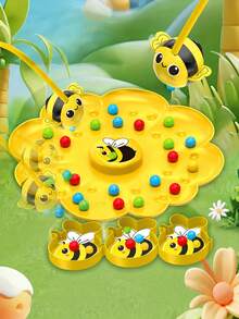 Children's Bee Honey Collection Magnetic Toy For Early Education - Interactive Family Multi-Player Fishing Magnetic Tabletop Game Toy - Multicolor - View 5