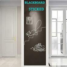 1 Roll Non-Adhesive Electrostatic Adsorption Green & White Chalkboard Wall Sticker, Office Home Decor Message Board - A - View 6