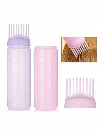 1/2pcs Spray Bottle Set, 180ml Shampoo Bottle, Hair Dye Bottle, Hair Salon Styling Kit, Deep Cleansing Shampoo Bottle, Hair Root Brush, Graduated Hair Oil Applicator Bottle, Suitable For Hair Dyeing, School, Travel Use, Women's Hair Accessories, Hairstylist Tools, Hair Dryer, Hair, Hairstylist, Hair Styling Tools, Hair Care Products, Hair Accessories, Hair Edge Brush