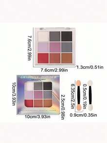 Set Bubuk Padat Nail Art 9 Warna, Hasil Akhir Cat Eye dan Aurora, Tekstur Mengkilap, Tanpa Bau dengan Efek Gradien DIY untuk Desain Kuku Kreatif, Hadiah Sempurna - MultiWarna - View 7