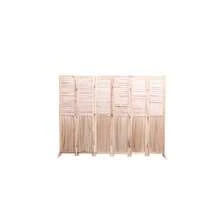 [Free Shipping] 82.8'' W X 65'' H 6 - Panel Solid Wood Folding Room Divider, Natural-XY903136 - 1 - View 5