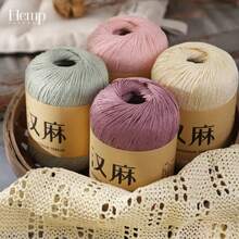 CHARM ELVES 4pcs Short Sleeve Linen Woven Handmade DIY Material Kit, Summer Yarn Crochet Scarf Thread Shawl Sweater Yarn DIY Crochet Scarf Sweater Shawl Short Sleeve - 200g/4pcs - View 2