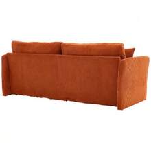 Modern Minimalist Fabric Sofa With Multifunctional Conversion: Comfortable Sofa Bed For Living Rooms, Offices And Studios, Foldable Double Sofa Bed For Small Apartments. - 橘色 - 查看 9