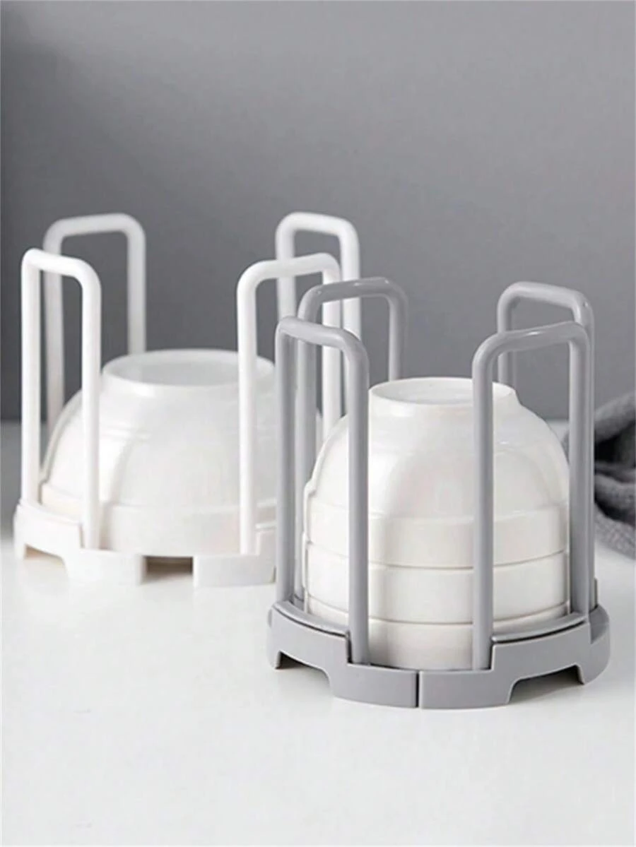 1pc Adjustable Kitchen Sink Dish Drying Rack, Multi-Functional Bowl And Plate Storage Organizer