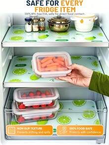 4pcs High-Quality Thick Refrigerator Pads - Washable And Reusable. Made Of EVA Material With Innovative Patterns. Suitable For Refrigerator And Kitchen Decoration. Kitchen Essentials, Kitchen Tools, Kitchen Supplies, Kitchen Accessories,Summer ﻿ - Multicolor - View 8