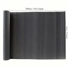 Grey Privacy Screen PVC Slat Bamboo Effect Fence Garden Privacy Screen Fencing Shade Border Screening Roll - Gray - View 10
