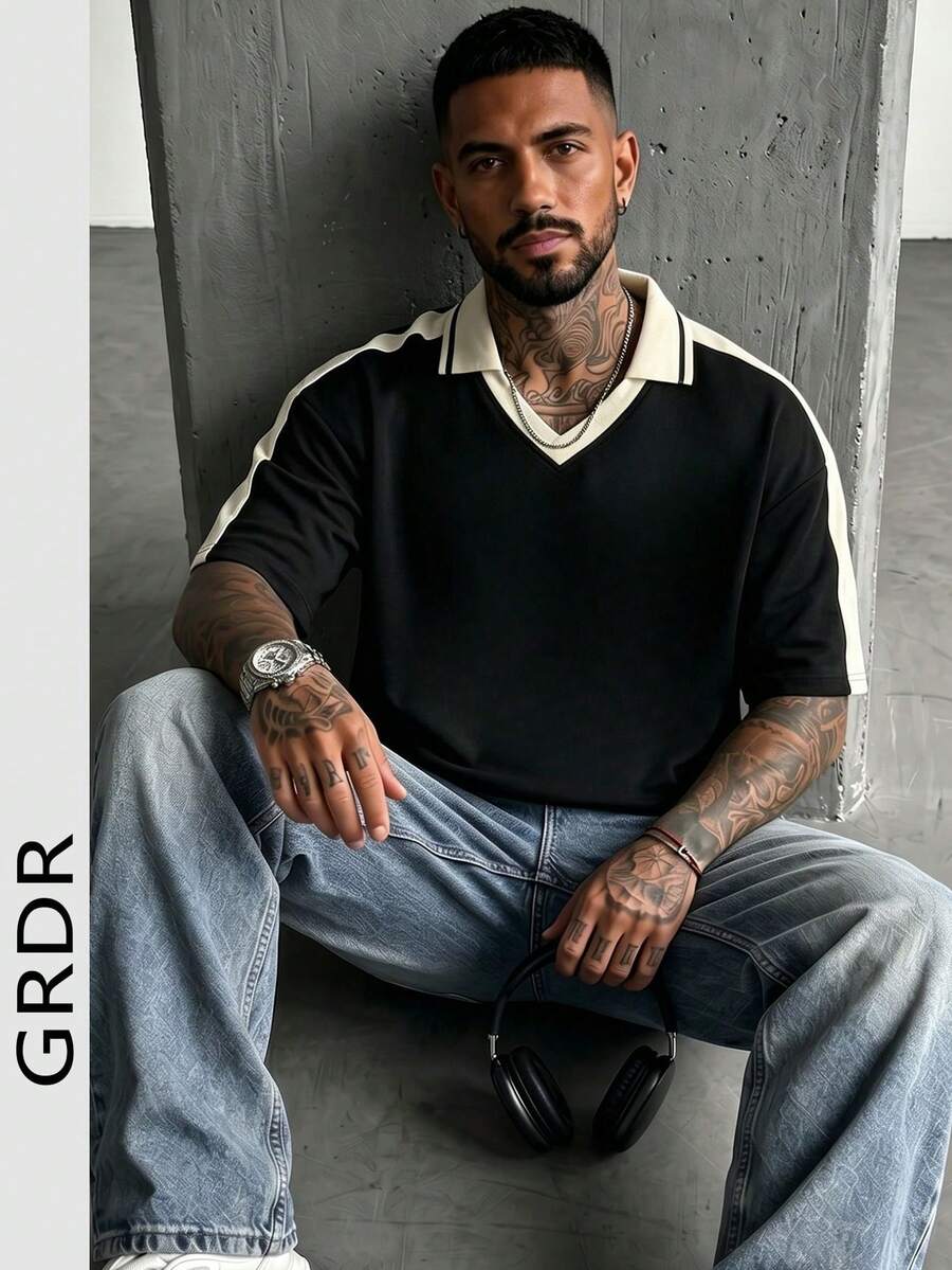 GRDR 男士时尚宽松短袖T恤 | 精致设计 | 夏季必备 | 百搭易配 | 展现你的风格