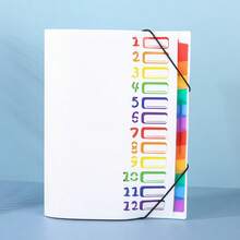 A4 Rainbow File Organizer, Large Capacity Korean Style Office Supplies | Suitable For School, University, Workplace, Home And Office Colorful File Storage | Back To School Season, Office Stationery And Storage Solutions For Students, Teachers And Professionals - Multicolor - View 11