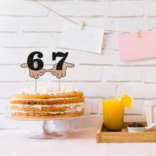 2pcs Six Seven Cake Decor - Funny 6 7 Birthday Cake Decor - Suitable For Birthday Party, Anniversary Party Decoration Supplies - View 9