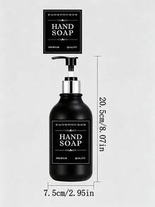 1件 500ml 可補充液體洗手液分裝瓶，適用浴室、廚房（黑色、棕色、白色） - 多色 - 查看 4