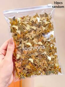 10/Set Metal Butterfly Clip Combination, Gold Gradient Side Clips, Mini Design, Sweet & Cute Hairstyle - Suitable For Girls And Teenagers, Perfect For Daily Wear, Dates, School, Parties And More - Multicolor - View 12