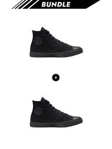 Converse [Bundle] Chuck Taylor All Stern Chuck Taylor All Stern Unisex Freizeitsportschuhe Schwarz M3310C X 2 - Schwarz x 2 - Übersicht 1
