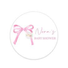 UNICCUT Personalized Coquette Pink Bow Water Bottle Labels, Pink And Blue Bow Labels, Birthday Baptism Welcome Party Decorations, Soft Pastel Ribbon Decor - Multicolor - View 12