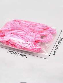 100pcs/Pack Thickened Shower Cap, Waterproof Bathroom And Kitchen Oil-Proof Cap, Salon Hair Dye And Care Protection Cap - Thickened version - View 6