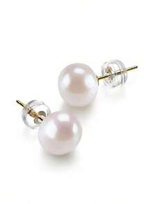 1 par de pendientes de botón de perla falsa de moda, diseñados para mujeres, adecuados para bodas, compromisos, fiestas de aniversario, regalo del Día de San Valentín - 1# - Ver 11