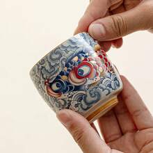 Master Cup Plant Ash Koi Full Color Teacup Kung Fu Tea Set Tea Tasting Cup Household Tea Single Cup Tea Cup Ceramic - 2-piece Set B - View 6