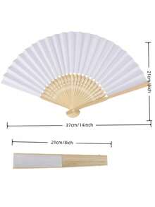 12/4 piezas Abanicos de papel blanco/rosa con lazos de cinta de satén blanco, set de múltiples piezas para recuerdos de boda, abanicos de mano para boda, elegantes abanicos de papel plegables blancos, regalos de boda para la novia, abanicos de mano decorativos para damas de honor, accesorios para fotos, decoración de asientos de boda - Multicolor - Ver 11