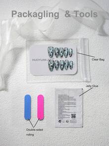10片杏仁形假指甲 薄荷綠 3D元素 波點 Y2K 全覆蓋壓克力指甲彩色套組 優雅美甲風格 適合女性與女孩日常穿搭 派對、假期、婚禮、夏季美甲用品 最佳禮物 - 薄荷綠 - 查看 7
