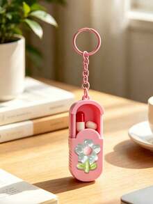 Caixa de Pílulas Portátil Mini com Flores de Girassol e Tulipa em Resina Transparente, Caixa de Pílulas com Chaveiro, Caixa de Armazenamento de Vitaminas para Trabalhador de Escritório, Caixa de Pílulas Mini Feita à Mão, Organizador de Medicamentos de Viagem, Caixa de Pílulas de Vitaminas Diária, Caixa de Pílulas de Bolso, Caixa de Pílulas Compacta, Recipiente de Armazenamento de Pílulas Diário, Caixa de Pílulas à Prova d'Água, Organizador de Medicamentos Diário, Chaveiro, Essencial para Casa, Essencial para Viagem - Multicolorido - Visão 15