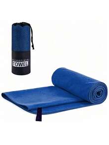 Solid Color Double-Sided Plush Portable Sports Towel, Ultra-Fine Fiber Absorbent Quick-Dry Swimming Sports Towel - Multicolor - View 10