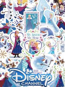 60Pcs Officially Licensed Disney Frozen Stickers Waterproof PVC Cartoon Princess Elsa Decals For Bottle Laptop Phone Luggage Scrapbook DIY Gift School Supplies - 60pcs - View 1