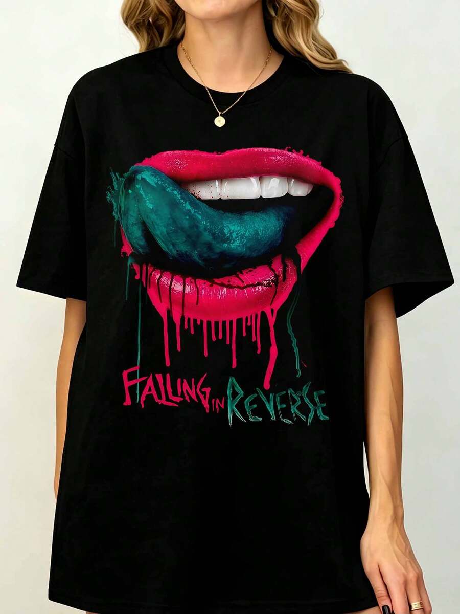 Falling In Reverse T-Shirt - Unisex Rock Music Band Tee - Rocker Style Shirt - Concert Apparel Gift - Falling In Reverse Merch - Black - View 1