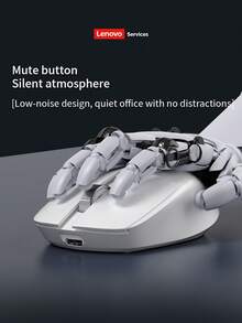 Lenovo N220 Wireless Bluetooth Mouse Dual-Mode Connection Office Mouse Low Noise Silent Buttons 250Hz Fast Response Ergonomic Comfortable Grip Suitable For Windows PC Laptop - White - View 8