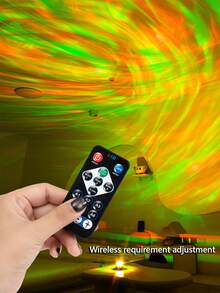 Galaxy Swirl 投影燈，USB 供電 LED 遙控小夜燈，動態漩渦天花板燈，適用臥室、客廳、派對裝飾 - LED星漩渦燈 - 查看 5