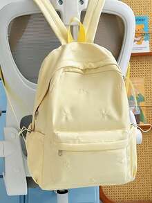Coquette Style Women's Backpack, Bow Embroidery, Pendant, Large Capacity Multi-Pocket Laptop Bag, Back To School Gift For Teen Girls Travel Essential - Multicolor - View 15